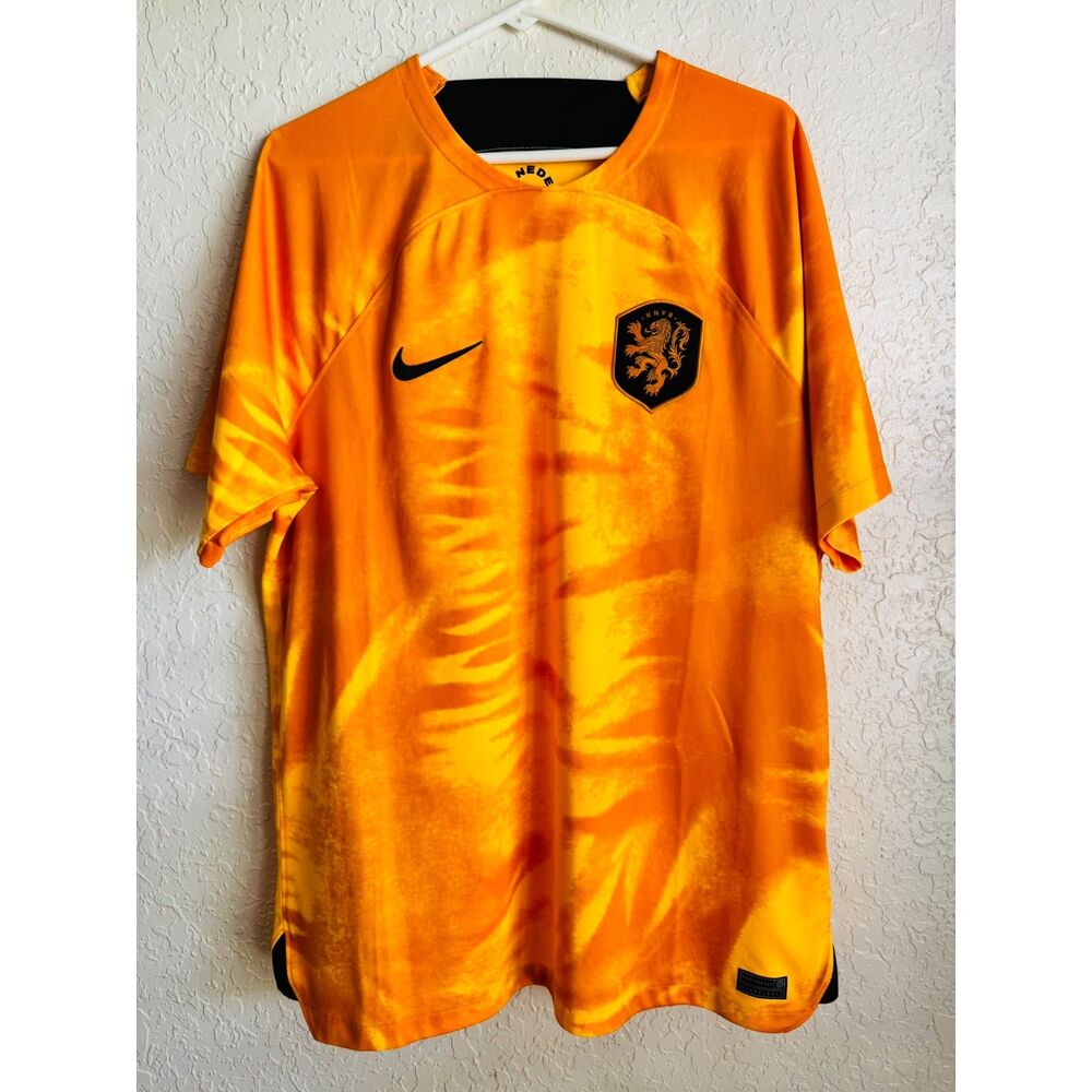 Nike Netherlands 2022/23 Home Jersey Orange Black XL